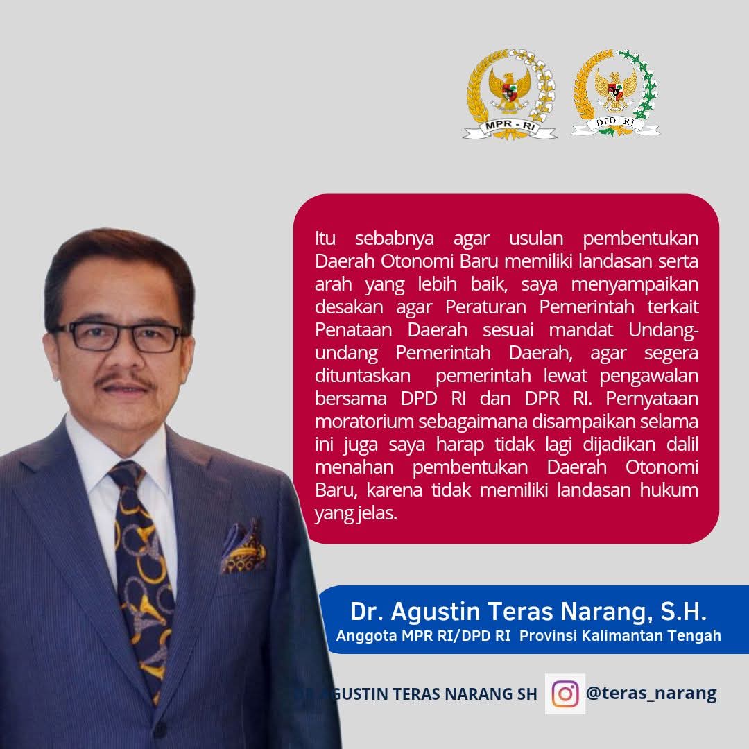 Teras: DPD RI Perjuangkan Daerah Otonomi Baru