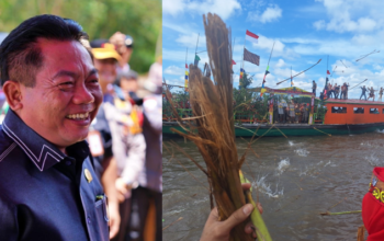 PELESTARIAN BUDAYA-Bupati Lempar Batang Suli di Sungai Kapuas 