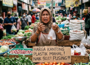 Pedagang Keluhkan Mahalnya Harga Plastik