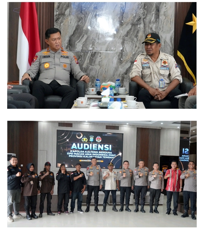 DPD Macan Asia Indonesia Audiensi Bersama Kapolda Kalteng