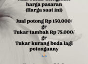 Harga Emas Antam 20 April Anjlok Rp40 Ribu/Gram, 999 dan USA Turun RP50 Ribu/Gram