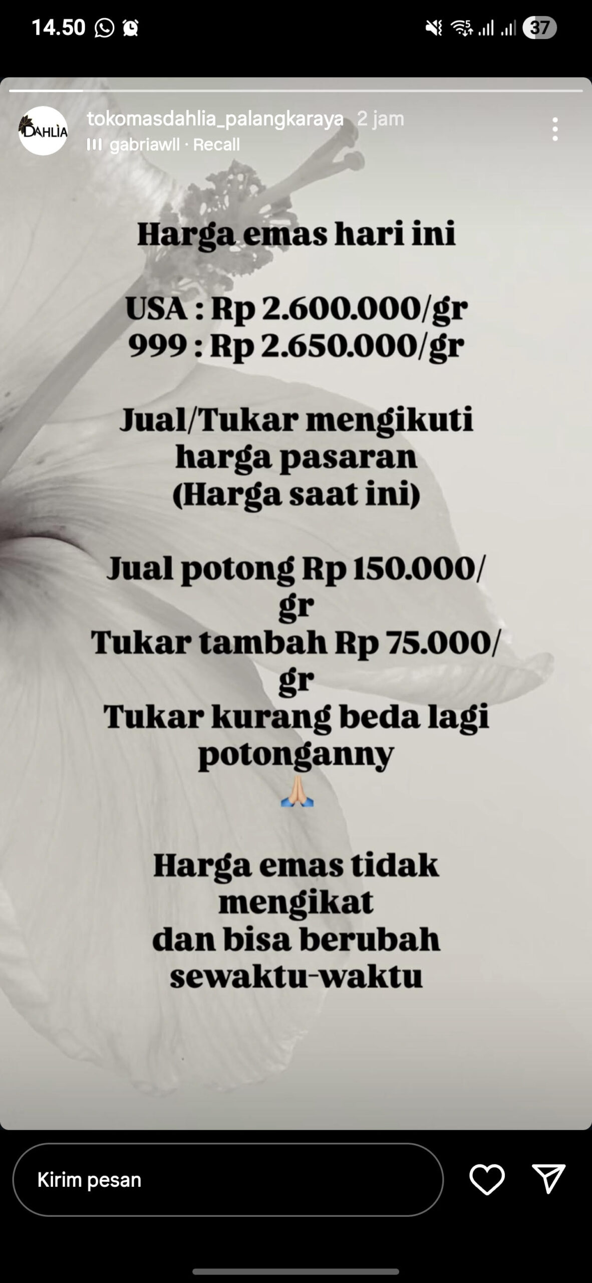 Harga Emas Antam 20 April Anjlok Rp40 Ribu/Gram, 999 dan USA Turun RP50 Ribu/Gram