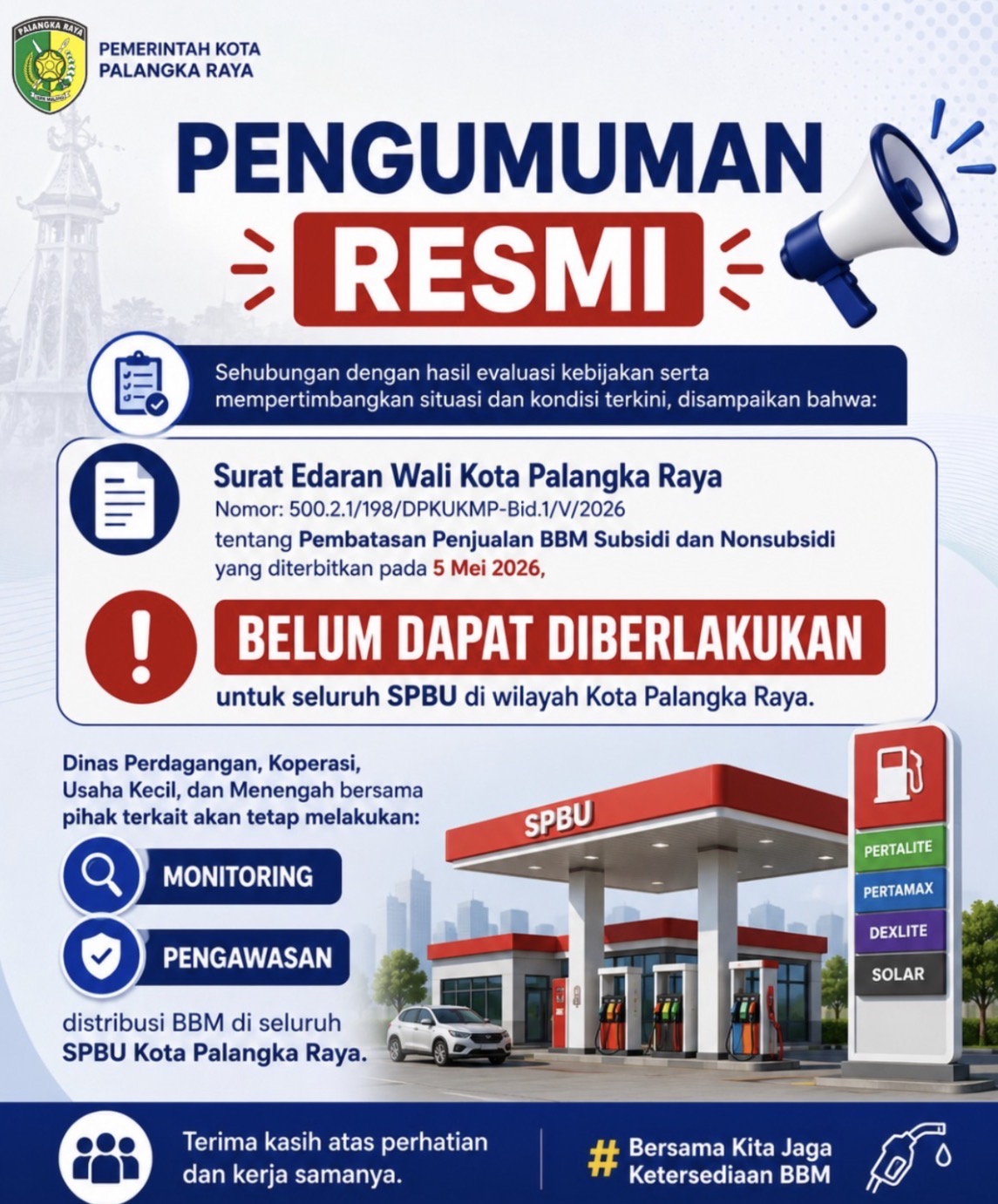 Pemko Tunda Penerapan Pembatasan BBM, Evaluasi Masih Berjalan