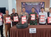 Polres Lamandau Musnahkan 3,2 Kilogram Sabu
