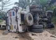 Kecelakaan Maut di Penyeberangan Sungai Barito Utara, Sopir Tangki BBM Tewas Tertimpa Unitnya