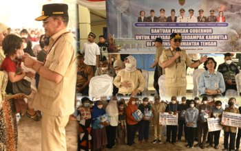 Kemarau dan Karhutla, Gubernur Kalteng Salurkan KHBS dan Bantuan Pangan untuk Warga Kalampangan