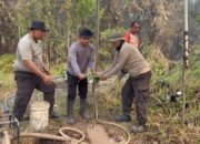 Polsek Pahandut Andalkan Sumur Bor Tangani Karhutla