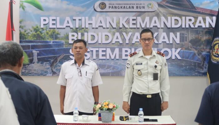Bapas Pangkalan Bun Gelar Pelatihan Budidaya Ikan Sistem Bioflok