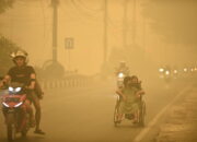 Asap Sangat Menyengat, Langit P. Raya Kuning, PM2,5 Tembus 2.052,2, Jarak Pandang Turun Kurang dari 50 Meter